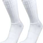 Socks Cycling  Socks For Men Anti-Slip Silicone  White Line Cycling Sports Running Socks 6-11