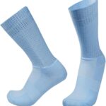 Socks Cycling Men Women Mesh Fabric Breathable Sweat-Absorbing Silicone Non-Slip Cycling  Socks one size