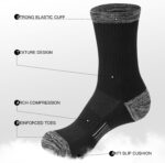 Crew Socks for Women Hiking Athletic Running Walking Cushioned Compression Cotton Socks 6 Pairs - Image 2