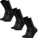 Crew Cycling Socks – Breathable Fast-Dry Bike Socks with Cushioned Sole for Men & Women, 3- & 5-Pack