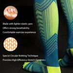 Reflective Compression Socks for Men & Women,Knee High Athletic Compression Socks for Running,Cycling,Travel & Flying - Image 2