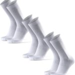 Crew Cycling Socks – Breathable Fast-Dry Bike Socks with Cushioned Sole for Men & Women, 3- & 5-Pack