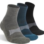 Wool Ankle Socks, Men's Women's 90% Wool Athletic Thin Running Moisture Wicking Socks, 3 Pairs
