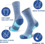 Women Socks Hiking Running Thick Cushion Athletic Crew Socks 5-Pair - Image 2