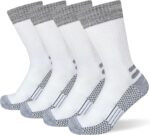 Men's Crew Work Boot Socks Thick Cushioned Moisture Wicking Hiking Sock 4 Pairs