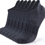 Wool Compression Support Ankle Running Hiking Socks for Men Women, Soft Thick Cushion Tab Socks 3/6 Pairs